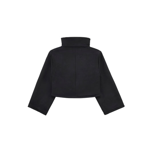 Melton Short Coat Black 002