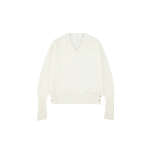 V-neck Sweater Ivory 002