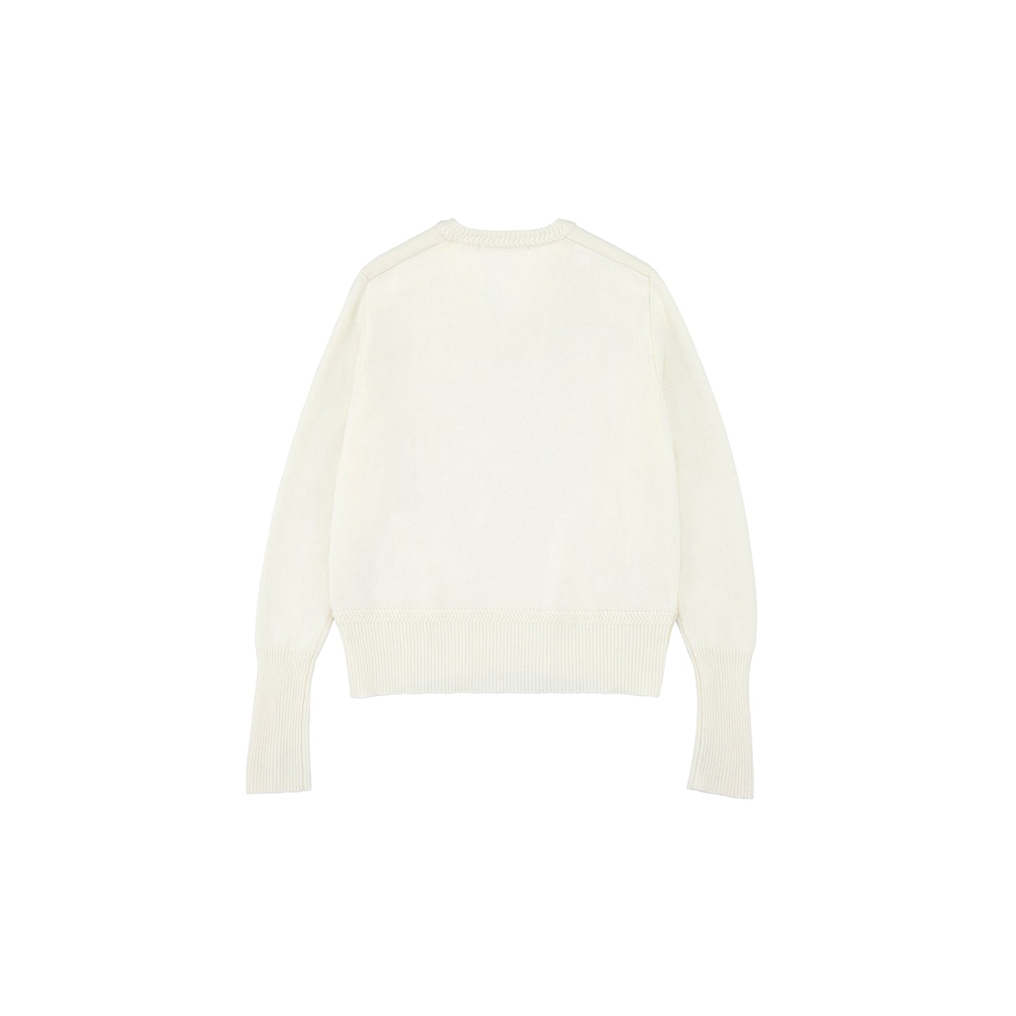 V-neck Cashmere Sweater Ivory 002