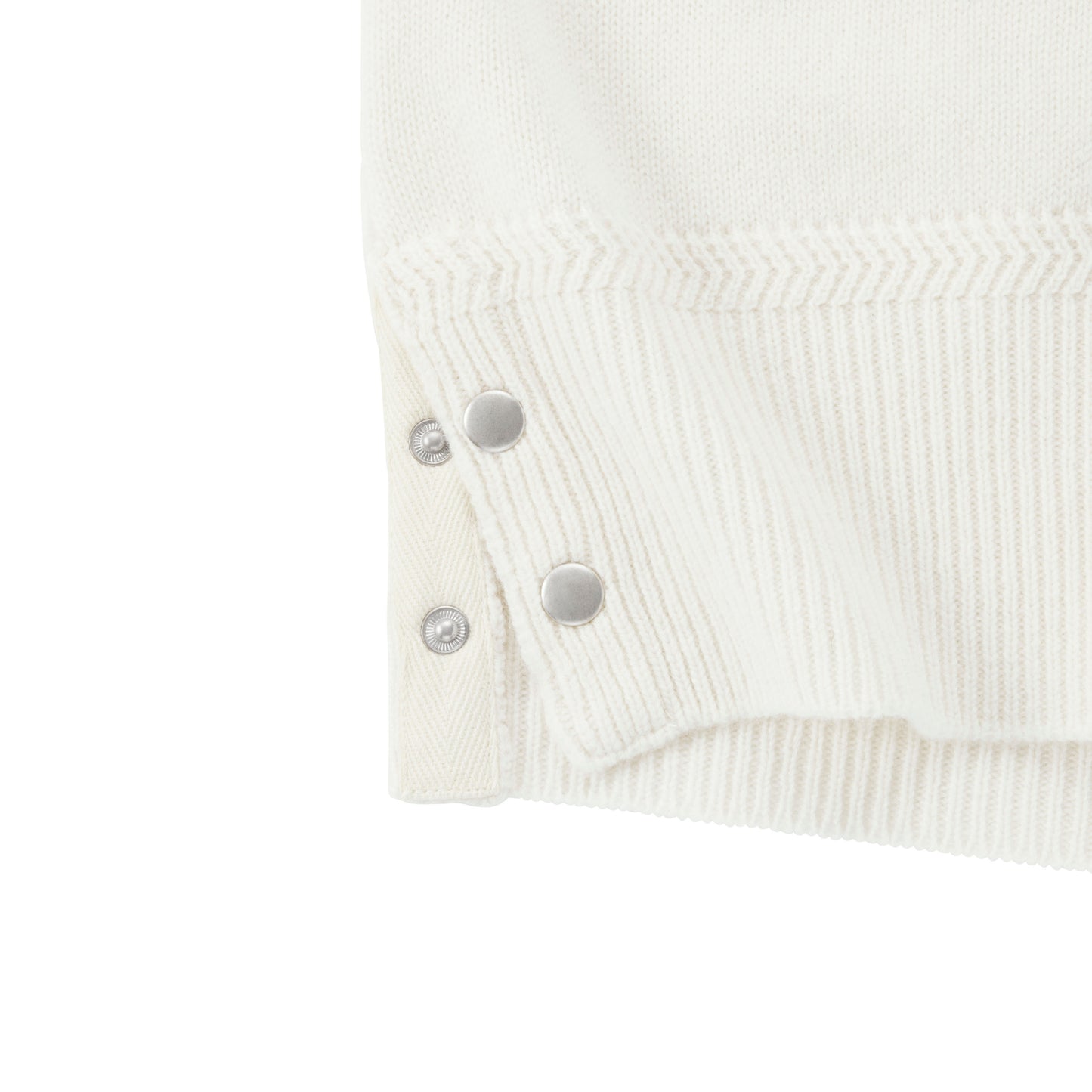 V-neck Cashmere Sweater Ivory 002